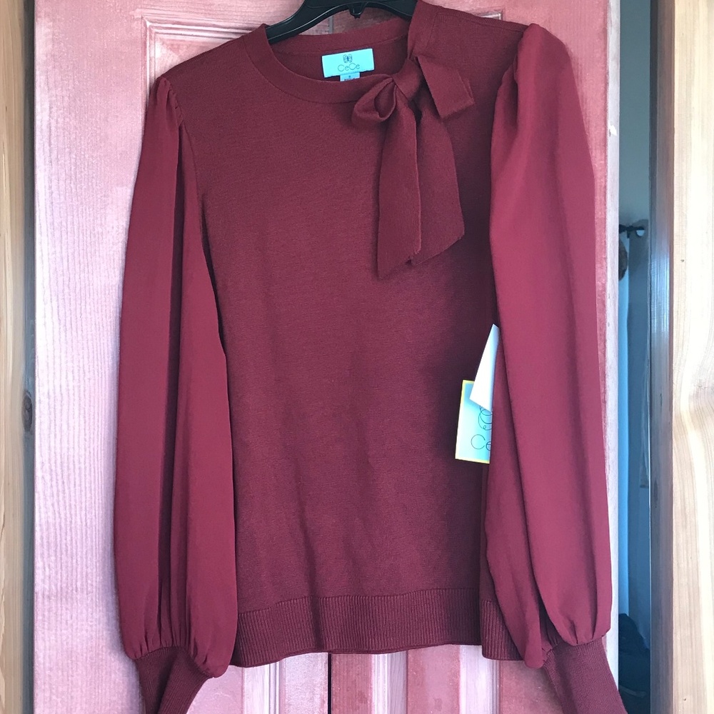 Elegant CeCe Claret Red/Burgundy Sweater